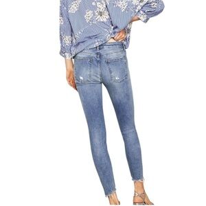 Zara Distressed Raw Hem Skinny Jeans Size 4